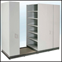 manually assisted mobile shelving