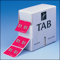 Color-Coded Roll and Sheet Labels
