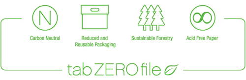 environmentally-friendly, carbon neutral, recyclable file folder