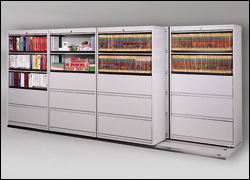 lateral mobile records storage solution
