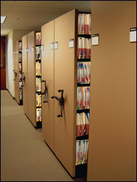 high-density movable shelves