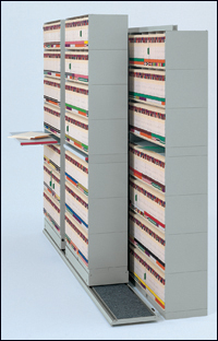 lateral mobile shelving